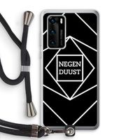Negenduust geometrisch: Huawei P40 Transparant Hoesje met koord