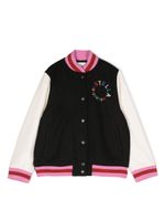 Stella McCartney Kids veste bomber à logo brodé - Noir - thumbnail