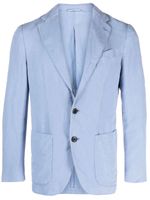 Caruso blazer boutonné à revers crantés - Bleu