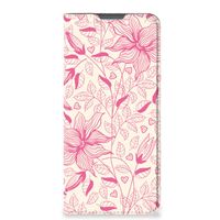 Motorola Moto E32 | Moto E32s Smart Cover Pink Flowers - thumbnail