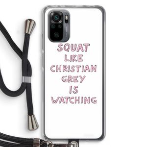 Christian Grey: Xiaomi Redmi Note 10 Pro Transparant Hoesje met koord
