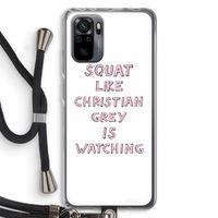 Christian Grey: Xiaomi Redmi Note 10 Pro Transparant Hoesje met koord