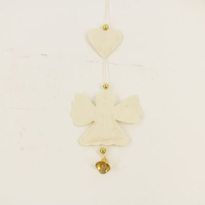 Hanger Ornament Hartje + Engeltje Goud - Set van 5