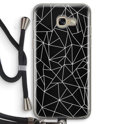 Geometrische lijnen wit: Samsung Galaxy A5 (2017) Transparant Hoesje met koord