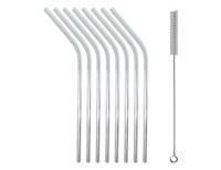 Ecoluba Metalen rietjes gebogen - 8 stuks