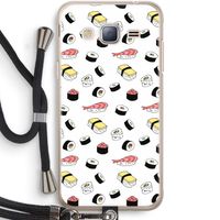 Sushi time: Samsung Galaxy J3 (2016) Transparant Hoesje met koord