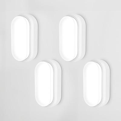 HOFTRONIC™ Set van 4 C-Series - LED Plafondlamp wit ovaal - Wandlamp - Scheepslamp - IP54 - 18W - 1830lm - 6500K Daglicht wit - voor binnen en buiten