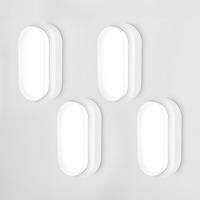 HOFTRONIC™ Set van 4 C-Series - LED Plafondlamp wit ovaal - Wandlamp - Scheepslamp - IP54 - 18W - 1830lm - 6500K Daglicht wit - voor binnen en buiten
