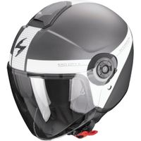 SCORPION EXO-City II Short Mat, Jethelm of scooter helm, Zilver-Wit