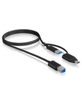 ICY BOX IB-CB032 USB-kabel USB 3.2 Gen 1 (3.1 Gen 1) 1 m USB B USB A Zwart - thumbnail