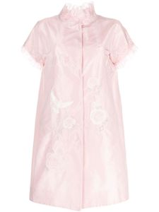 SHIATZY CHEN manteau en soie à volants - Rose