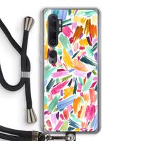Watercolor Brushstrokes: Xiaomi Mi Note 10 Transparant Hoesje met koord