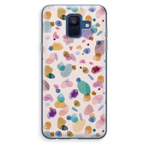 Terrazzo Memphis Pink: Samsung Galaxy A6 (2018) Transparant Hoesje