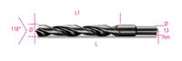 Beta Spiraalboren, korte uitvoering, schacht gereduceerd tot 13 mm HSS gewalst 410A 13,50 - 004100281