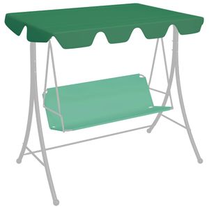 VidaXL Vervangingsluifel voor schommelbank 188/168x145/110 cm groen