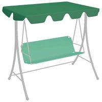 VidaXL Vervangingsluifel voor schommelbank 188/168x145/110 cm groen