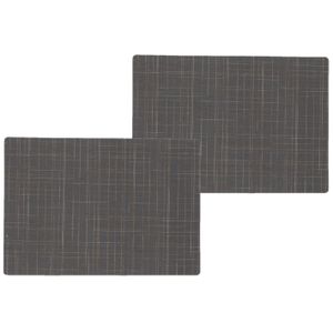 4x stuks stevige luxe Tafel placemats Liso grijs 30 x 43 cm