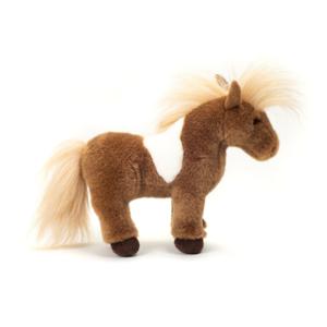 Knuffeldier Shetland Pony/paardje - zachte pluche stof - premium kwaliteit knuffels - bruin - 25 cm   -