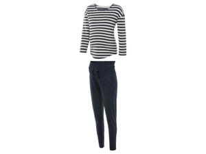 esmara Dames zwangerschapspyjama (S (36/38), Donkerblauw/gestreept)
