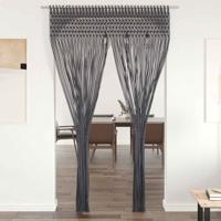 VidaXL Gordijn macramé 140x240 cm katoen antraciet