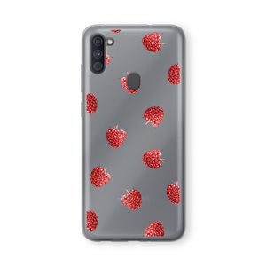 Framboosjes: Samsung Galaxy A11 Transparant Hoesje
