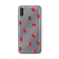 Framboosjes: Samsung Galaxy A11 Transparant Hoesje