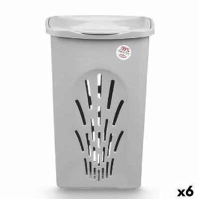 Wasmand Stefanplast Grijs Plastic 50 L 37 x 56 x 39 cm (6 Stuks)