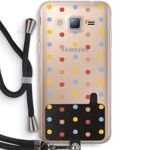 Bollen: Samsung Galaxy J3 (2016) Transparant Hoesje met koord