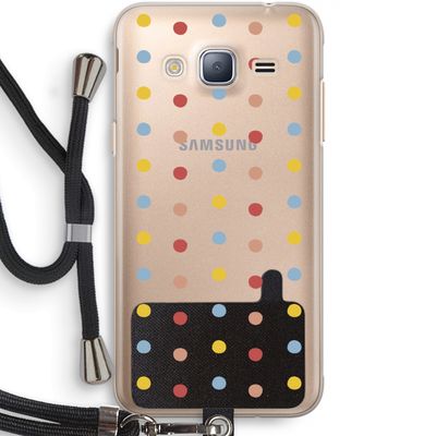 Bollen: Samsung Galaxy J3 (2016) Transparant Hoesje met koord
