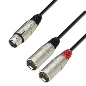 Adam Hall 3 Star YFMM 0600 verloopkabel 1x XLR female naar 2x XLR male 6m