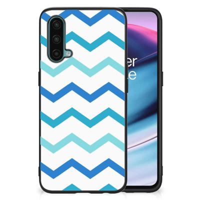OnePlus Nord CE 5G Back Case Zigzag Blauw