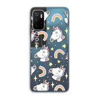 Rainbow Unicorn: Xiaomi Poco M3 Pro 5G Transparant Hoesje