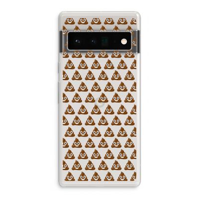 Poop emoji: Google Pixel 6 Pro Transparant Hoesje