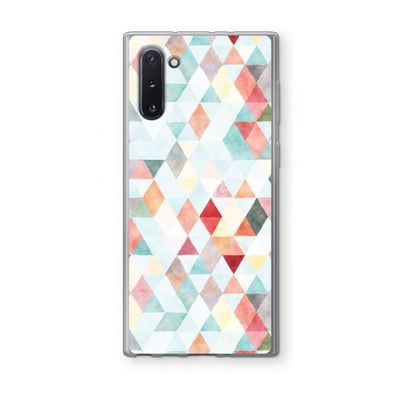 Gekleurde driehoekjes pastel: Samsung Galaxy Note 10 Transparant Hoesje