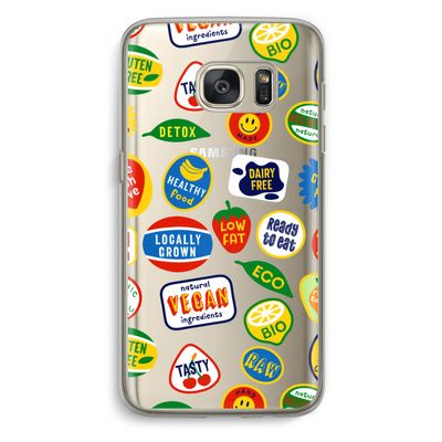 Fruitsticker: Samsung Galaxy S7 Transparant Hoesje