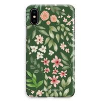 Botanical green sweet flower heaven: iPhone XS Max Volledig Geprint Hoesje