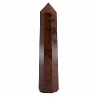 Edelsteen Obelisk Punt Mahonie Obsidiaan - 90-110 mm - thumbnail