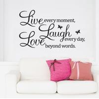 Live Love Butterfly Rumor verwisselbare muur sticker