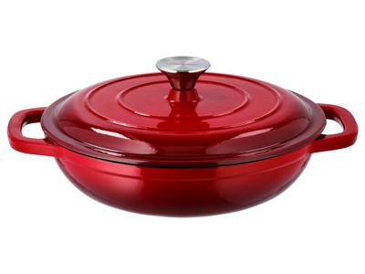 SILVERCREST Gietijzeren pan 26 cm 2,4 L (Rood)