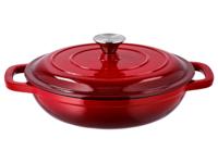 SILVERCREST Gietijzeren pan 26 cm 2,4 L (Rood)