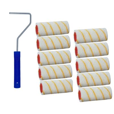 10x verfrollers / vachtrollers incl rollerbeugel 10 cm