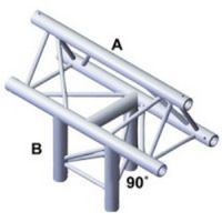 Showtec GT30-019 3-weg truss koppelstuk Apex Up, Recht + omlaag