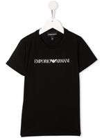 Emporio Armani Kids t-shirt en coton à logo imprimé - Noir - thumbnail