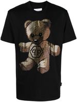 Philipp Plein t-shirt à motif ourson - Noir