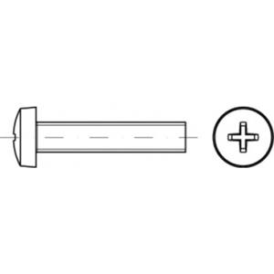 TOOLCRAFT TO-5431017 Lenscilinderschroeven M5 25 mm Kruiskop Phillips Staal Galvanisch verzinkt 200 stuk(s)