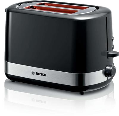 Bosch TAT6A513 broodrooster 2 snede(n) 800 W Zwart, Roestvrijstaal