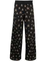 Chinti & Parker pantalon évasé à motif d'étoiles - Noir