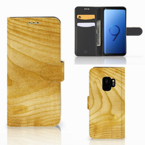 Samsung Galaxy S9 Book Style Case Licht Hout