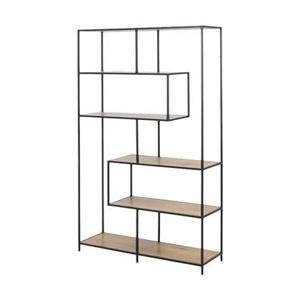 Lisomme Vic Industriële Houten Boekenkast - B 114 cm - Zwart