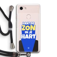 Laat de zon in je hart: Pixel 3 Transparant Hoesje met koord